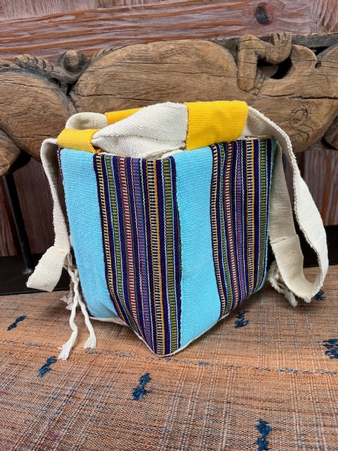 Traditional Japanese Rice Bag in Guatemalan Textiles