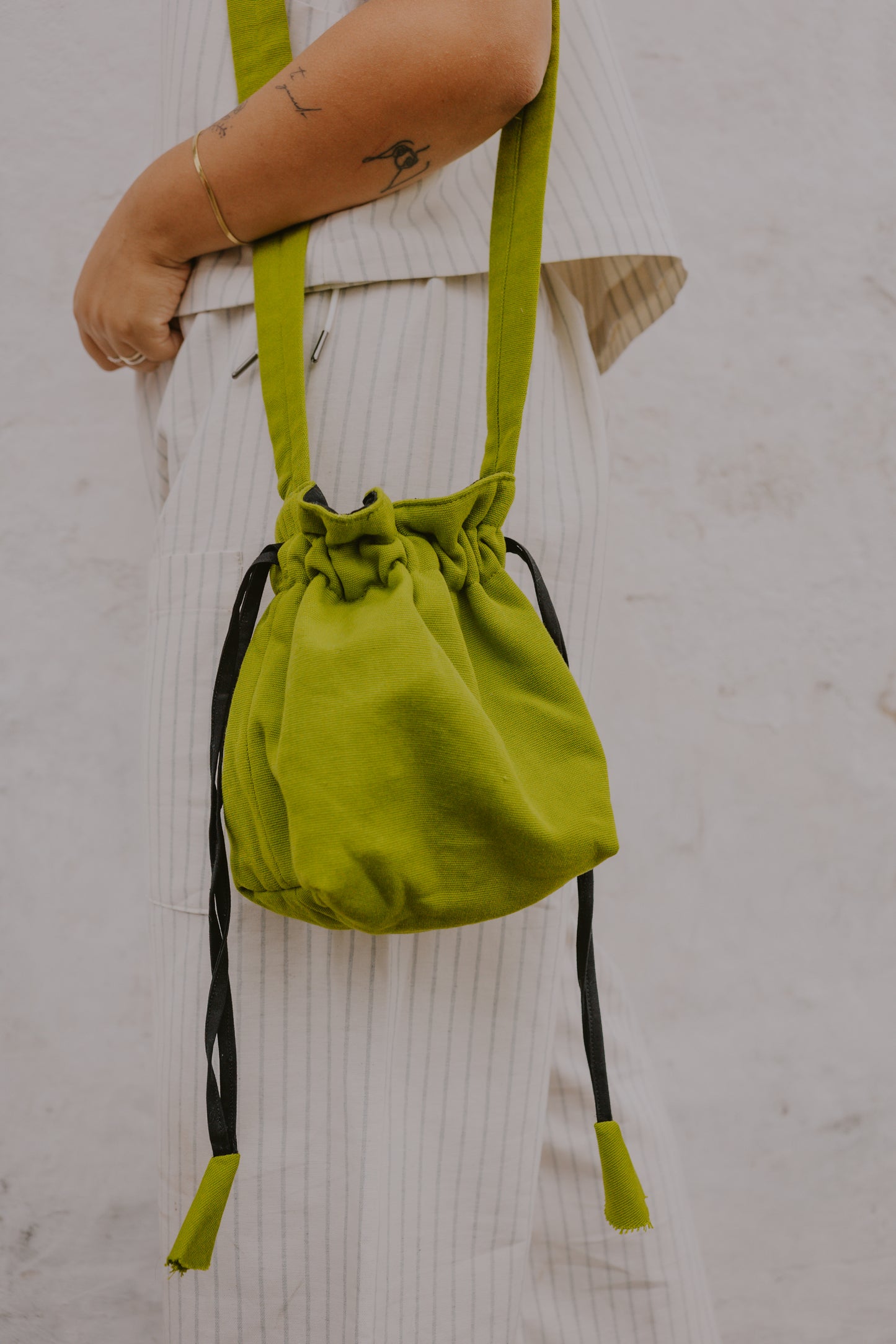 Green Drawstring Bag